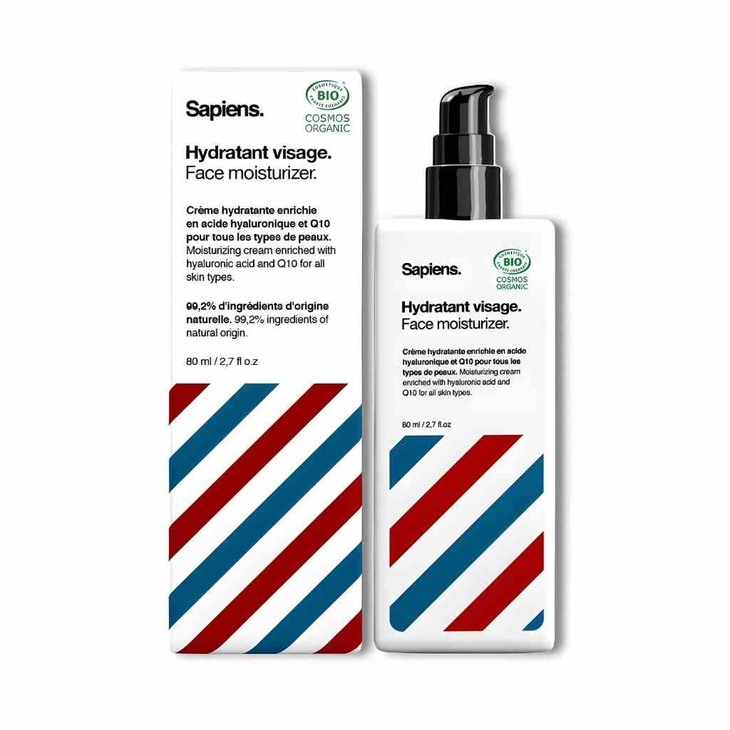 SAPIENS Hydratant visage et barbe BIO 80ml