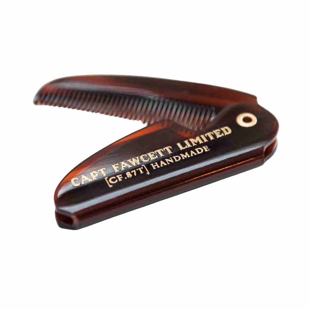 [901MCSLS] CAPTAIN FAWCETT Peigne de poche pliable pour moustache