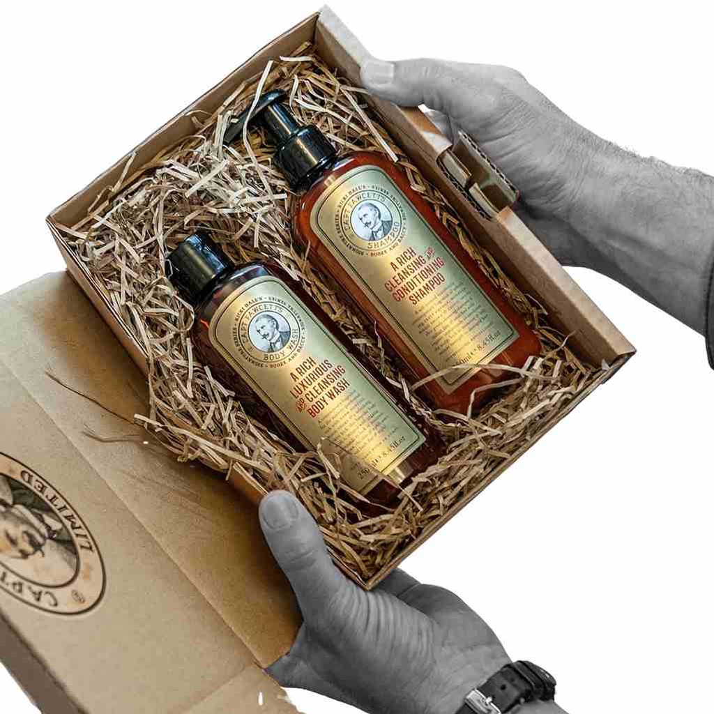 [90230HCS] CAPTAIN FAWCETT Booze & Baccy Shampoo und Body Wash 250ml Set  