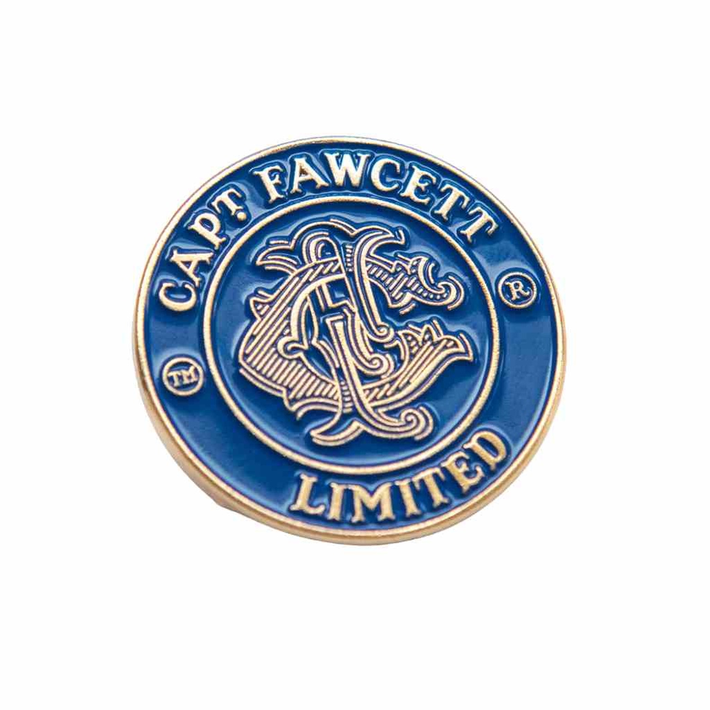 CAPTAIN FAWCETTE Blue stove - badge