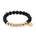 NORTHSKULL Bracelet Noir Onyx & Or - Crâne