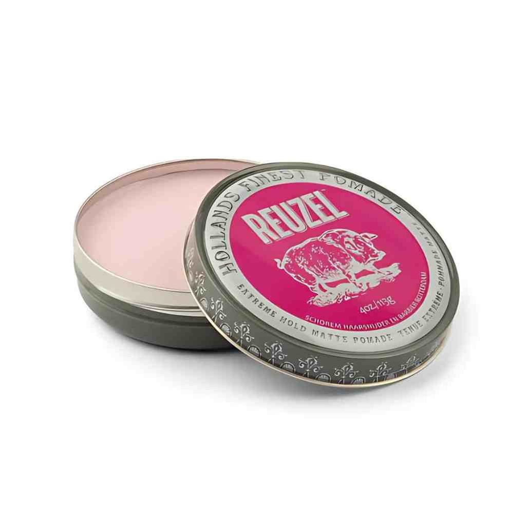REUZEL Pommade coiffante extreme hold matte pink 113g