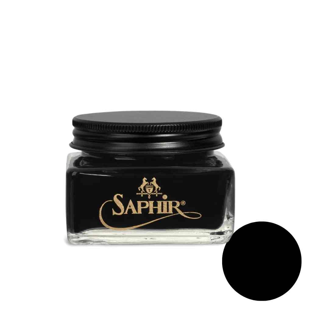 [SMO-1063012] SAPHIR MO Crème cuir gras 75ml (01 Noir)