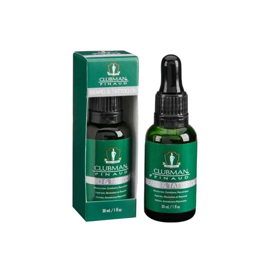 CLUBMAN PINAUD Huile à barbe et tatouage 30ml