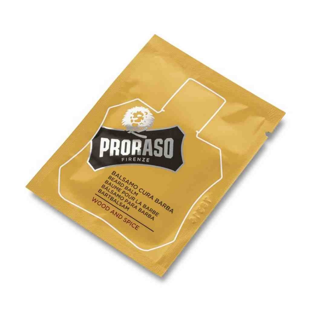PRORASO Echantillon baume à barbe wood & spice 3ml
