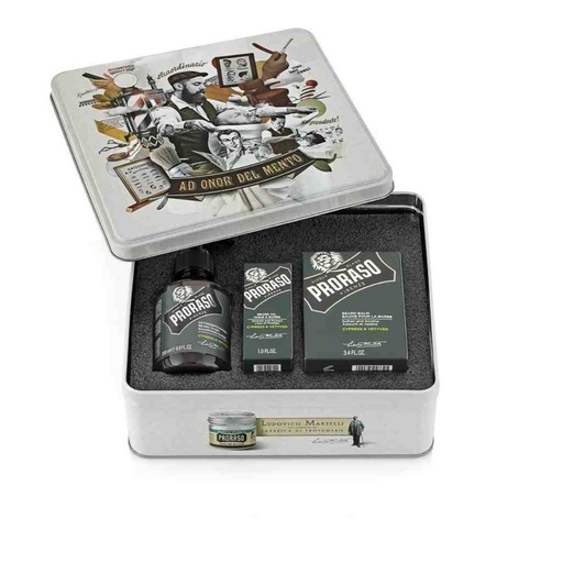 PRORASO Kit à barbe cypress & vetyver