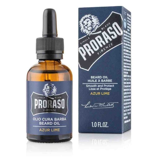 PRORASO Huile à barbe azur lime 30ml