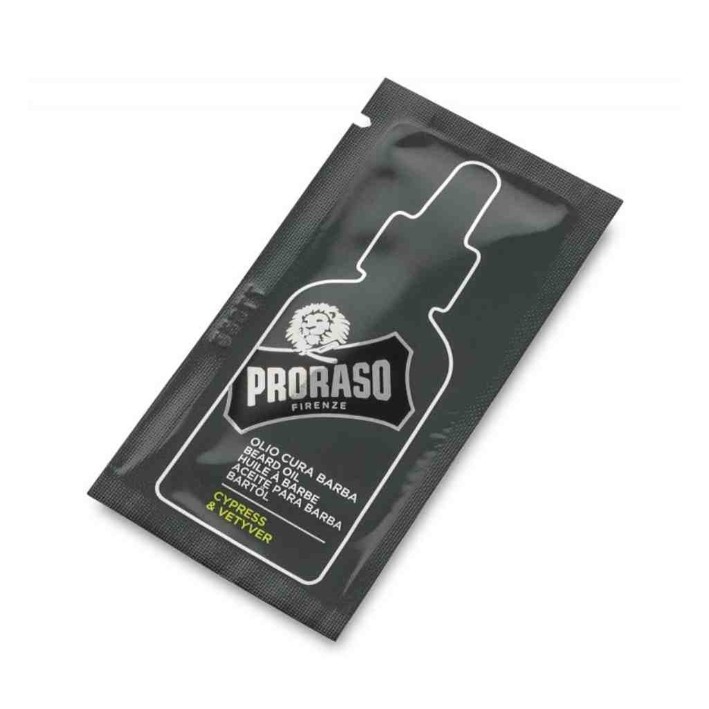 [PRO-400882] PRORASO Echantillon huile à barbe cypress & vetyver 3ml