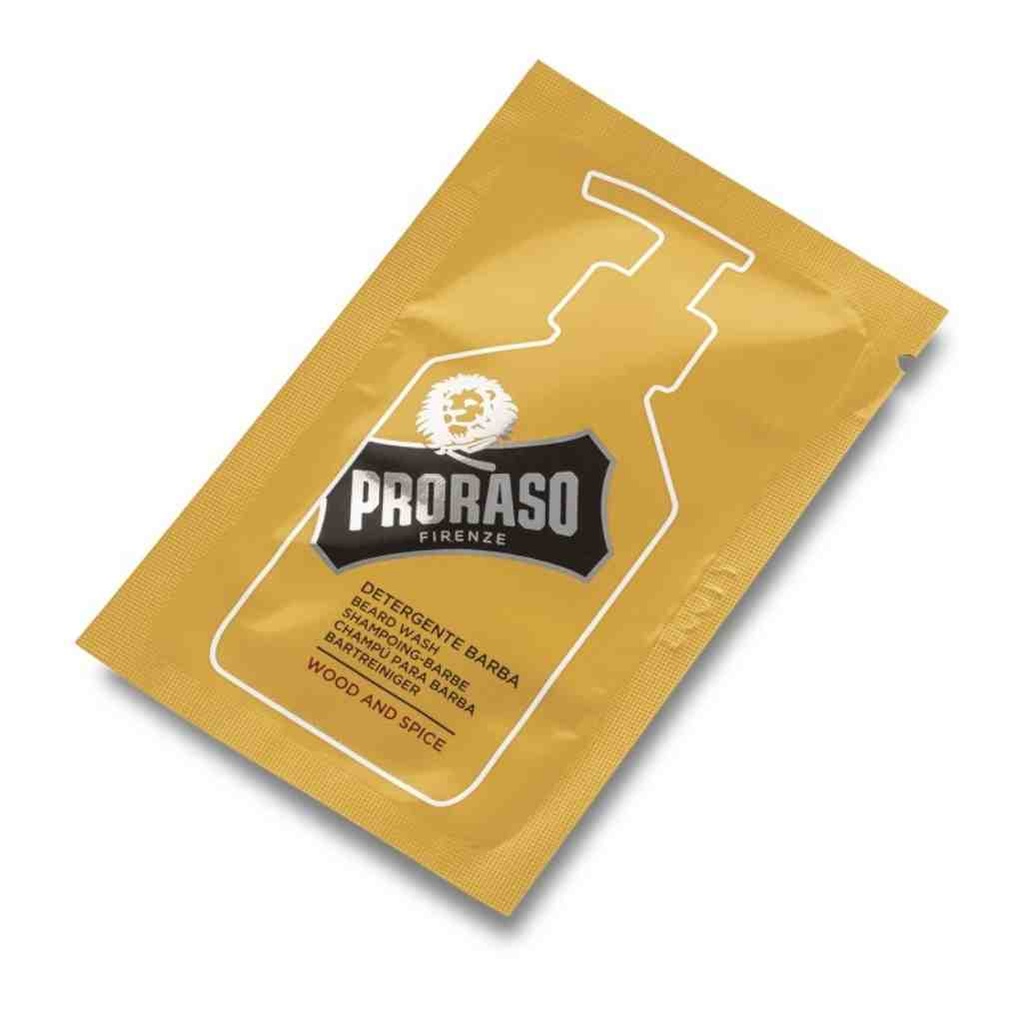 PRORASO Echantillon shampoing à barbe wood & spice 4ml