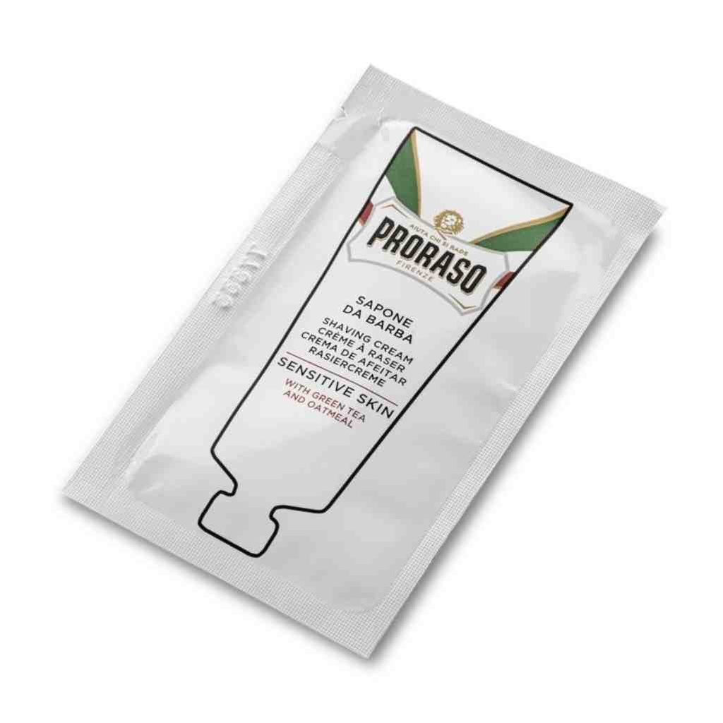 PRORASO Echantillon crème à raser white sensitive 4ml