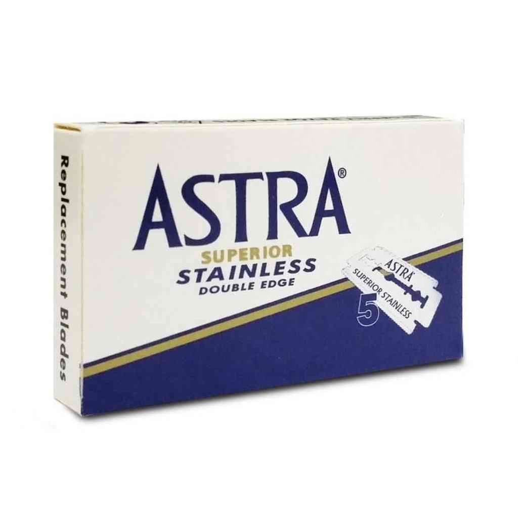 1o1BARBERS Astra blue double edge Rasierklingen 5 Stück