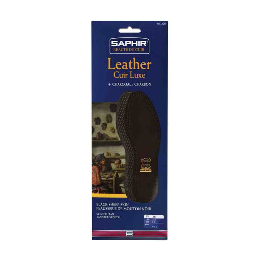 [SBC-2261370] SAPHIR Einlegesohlen Leder auf Kohle schwarz (37)