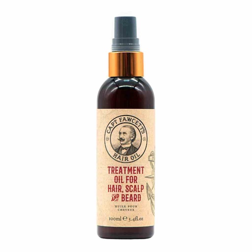 [55HSB100S] CAPTAIN FAWCETT Huile de soin pour cheveux, cuir chevelu et barbe 100ml