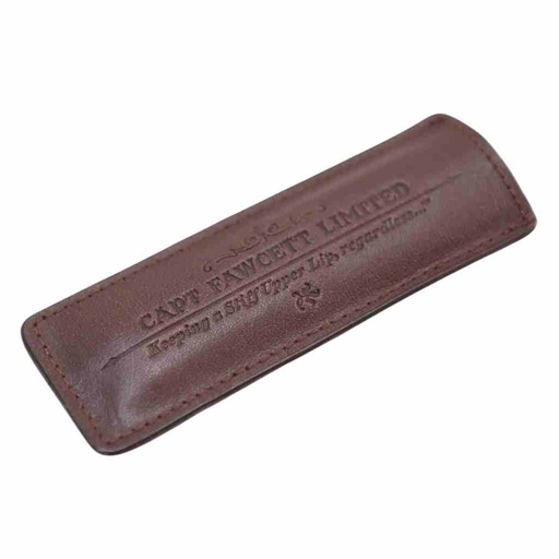 [901LMCS] CAPTAIN FAWCETT Ledertasche für klappbaren Taschenkamm für den Schnurrbart 