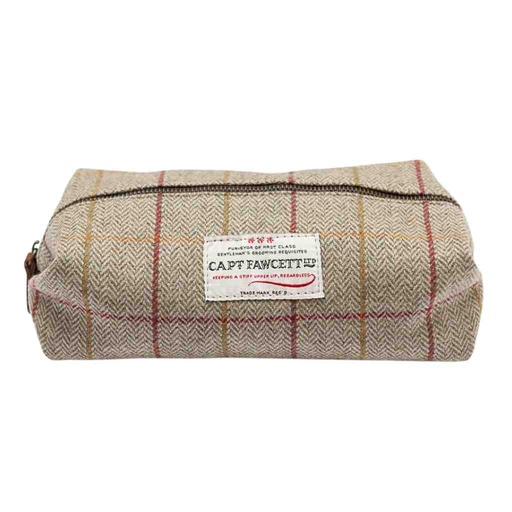 [CFA-8891] CAPTAIN FAWCETT Trousse de toilette en Tweed - Dimensions : 260mm x 125mm x 80mm