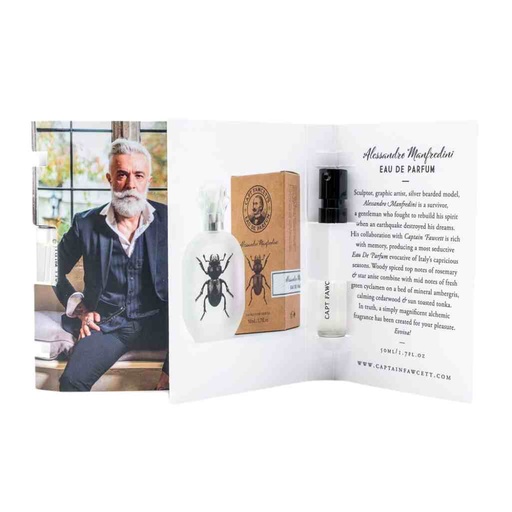 [CFA-4504] CAPTAIN FAWCETT Échantillon d'Eau de Parfum Alessandro Manfredini de 2 ml