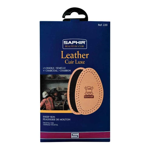 SAPHIR Demi-semelles intérieures en cuir et charbon