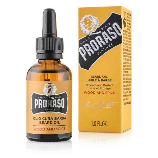 [PRO-400740] PRORASO Huile à barbe wood & spice 30ml