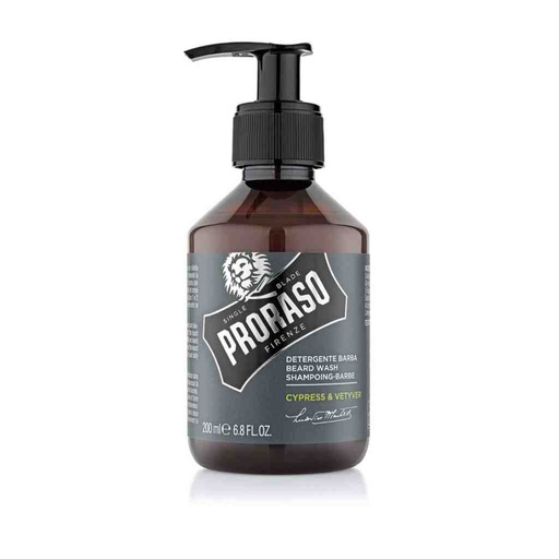 [PRO-400752] PRORASO Shampoing à barbe cypress & vetyver 200ml