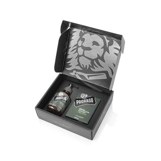 [PRO-400737] PRORASO Coffret shampoing et baume à barbe cypress vetyver