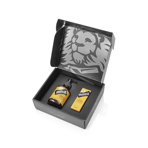 [PRO-400745] PRORASO Duo Pack Bartshampoo + Bartöl Wood & Spice