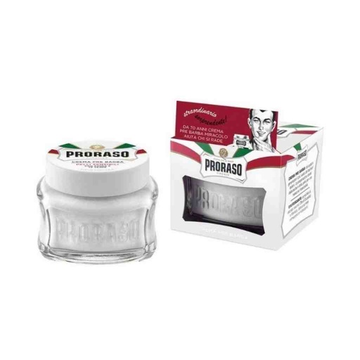 [PRO-400501] PRORASO Crème prérasage white sensitive 100ml