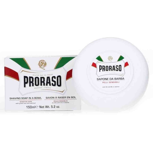 [PRO-400621] PRORASO Rasierseife  im Tiegel White Sensitive 150ml