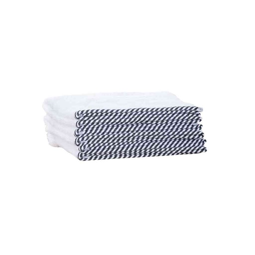 [1o1-TOW-005] 1o1BARBERS Handtuch weiss/schwarz 20x40cm