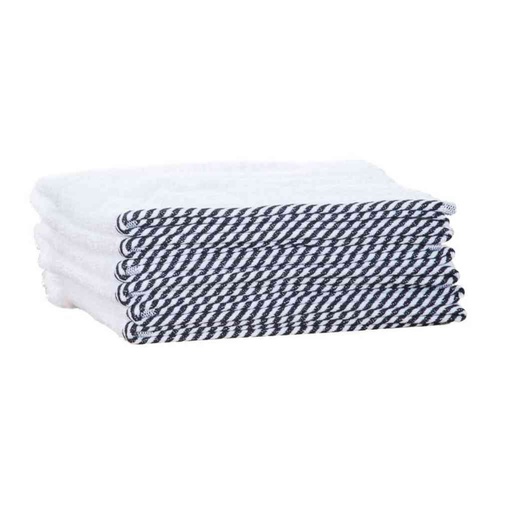 [1o1-TOW-006] 1o1BARBERS Handtuch weiss/schwarz 40x80cm