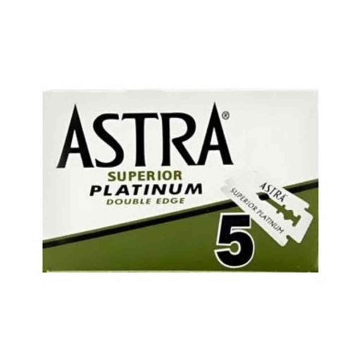 [BLA-ASTRA-DE-01] 1o1BARBERS Astra platinum green double edge lames 5pces